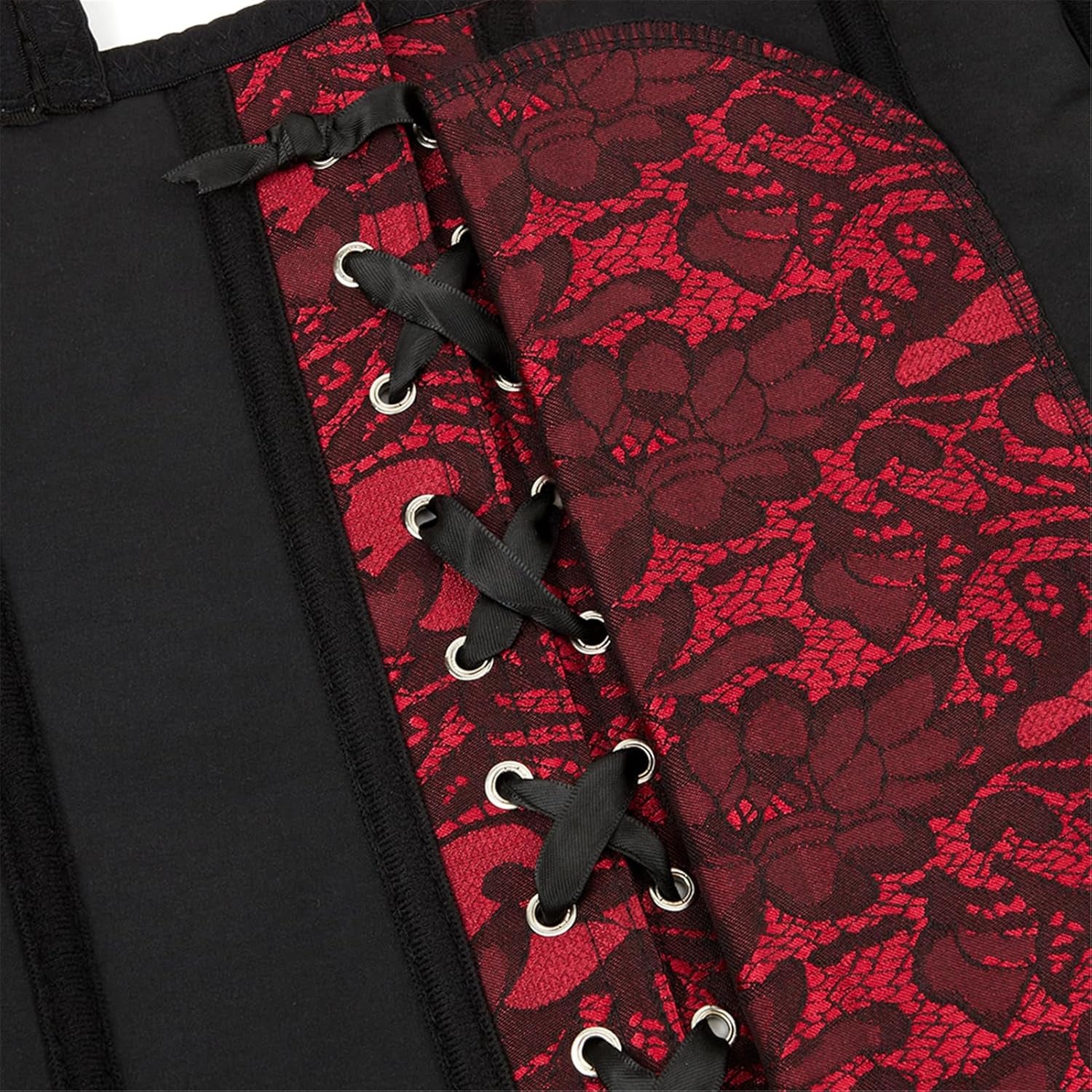 Women Sexy Boned Lace up Corsets and Strap Bustiers Top Overbust Shaper